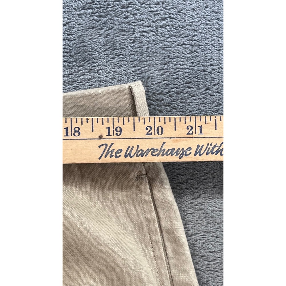 Brooks Brothers 346 Madison Fit Tan 100% Linen Dress Pants Mens 40x33 29282027 - Picture 4 of 10